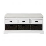 Yes Fabric Upholstered Storage Bench