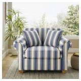$350 40.94  Oversized Accent Chair With Stripe Pat