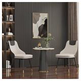 Modern Swivel Dining Chairs Faux Leather Upholster