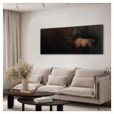 $90 Extra Large Wall Art Fabric Print - Elk Moose