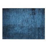 $39 Navy Blue Abstract Washable Non Skid Door Area