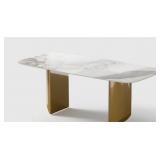 $460 Dashona White Rectangular Sintered Stone Dini