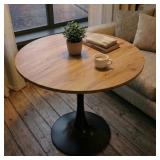 $164 31.5" Round Dining Table With Pedestal Base,M