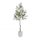 $63 Artificial Olive Tree In white Planter, Lifeli