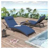 $260 2-Piece Foldable "S"-Shaped Reclining Chaise