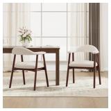 $156 Modern Walnut-Finished Dining chair with Soli
