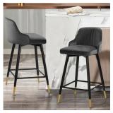 $130 Swivel Velvet Upholstered Counter & Bar Stool