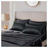 $38 Satin 6-Piece Black Solid Polyester California