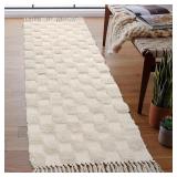 $29 Checkered Tufted Rug - 60 x 150 cm.Runner Rug