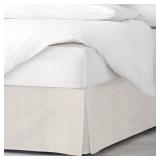 $117 Elsie Linen Look Cotton Tailored Bed Skirt