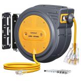 SURAIELEC 12 GAUGE EXTENSION CORD REEL, 60 FT RETR