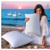 LUXURY GOOSE FEATHER DOWN PILLOW, 100% COTTON SHEL