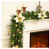 JOYHALO 9FT CHRISTMAS GARLAND DECORATIONS WITH LIG