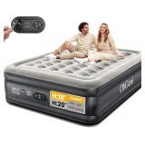 OHGENI QUEEN AIR MATTRESS WITH BUILT IN PUMP, INFL