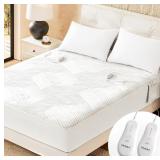 ELECTRIC HEATED MATTRESS PAD QUEEN SIZE DUAL CONTR