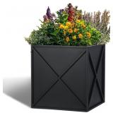 SUNNYPARK LARGE METAL PLANTER BOX 17 X 17 X 18 , S
