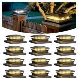 SOLAR POST CAP LIGHTS 12 PACK, FENCE POST SOLAR LI