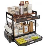 COFFEE BAR ORGANIZER STATION WITH COFFEEPOD DRAWER