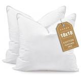 BHZ THROW PILLOWS 18X18 EURO PILLOW INSERTS SET OF