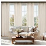 MIULEE PINCH PLEATED THICK LINEN CURTAINS 90 INCHE