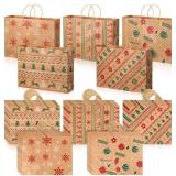ZHANMAI 50 PCS CHRISTMAS GIFT BAGS BULK WITH HANDL