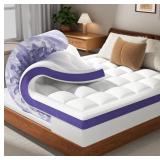 DUAL LAYER 4 INCH MEMORY FOAM MATTRESS TOPPER TWIN