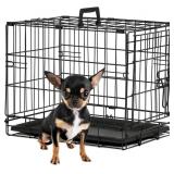 BESTPET | DOG CRATE | 18' | BLACK | FOLDABLE METAL