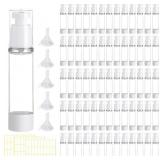 65 PCS 1.7OZ/50ML CLEAR AIRLESS PUMP BOTTLES FOR S