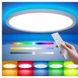 SMART RGB LED CEILING LIGHTS WITH REMOTE - 15.8 IN