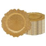JEVERGN 40 PACK GOLD CHARGER PLATES BULK, 13' REEF