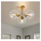 KEINEN 3-LIGHT MODERN SPUTNIK GLOBE SEMI FLUSH MOU