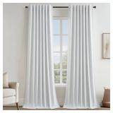 100% BLACKOUT THERMAL INSULATED LINEN DRAPES,BACK