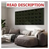 EXTRA LARGE WALL ART FABRIC PRINT - DARK GREEN HOR