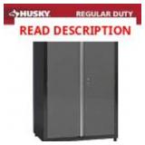 $561 HUSKY 46X72X24 4-SHELF STEEL CABINET *DAMAGED
