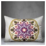 FLORAL INDOOR/OUTDOOR REVERSIBLE THROW PILLOW