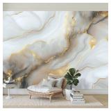 3D WALLPAPER WHITE GOLD MARBLE TEXTURE DESIGN WALL