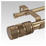 IRON ADJUSTABLE 1.12' DOUBLE CURTAIN ROD