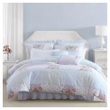 LAURA ASHLEY HOPE PATCHWORK BLUE COTTON REVERSIBLE