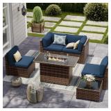 $470 AVELIE WICKER 4 - PERSON PATIO CONVERSATION S
