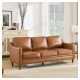 $335 AZRIAH 80.31' FAUX LEATHER SQUARE ARM SOFA