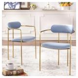 $250 CARRIGAN 18.5' H VELVET UPHOLSTERED DINING CH