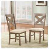 $1380 TRESTLE DINING CHAIR SET OF 2