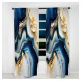 ABSTRACT GEODE GOLD AND BLUE MARBLE II - ABSTRACT