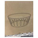 ROUND METAL COFFE TABLE GREEN AND GOLD