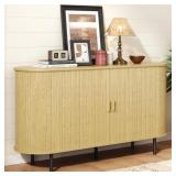 55' SIDEBOARD STORAGE CABINET WITH DOORS AND SHELV