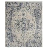 $778 SAFAVIEH CHARLESTON CHL411 IVORY AND NAVY 9'