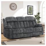 $790 84' SHORT PLUSH FABRIC CUSHION BACK MANUAL RE