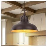 $117 OSBURN 1 - LIGHT OIL RUBBED BRONZE DOME PENDA