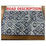 BLUE AND WHITE AREA RUG