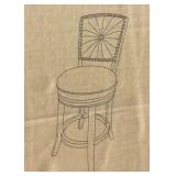 SANTA CLARA II WOOD AND UPHOLSTERED SWIVEL COUNTER